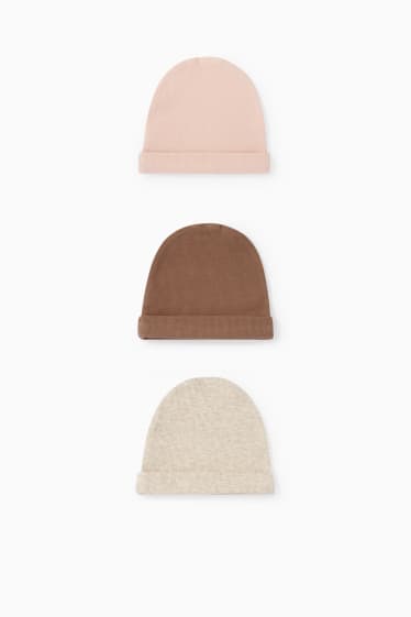 Nadó nena - Paquet de 3 - gorra per a nadó - beix clar