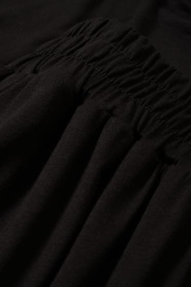 Femmes - Pantalon en jersey - mid waist - comfort fit - noir