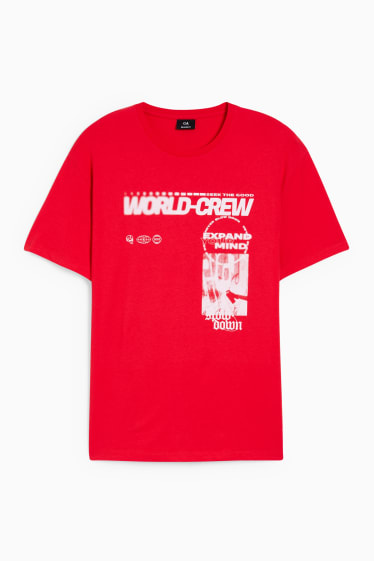 Uomo - T-shirt - rosso