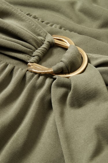 Femmes - Pantalon en jersey - wide leg - vert foncé