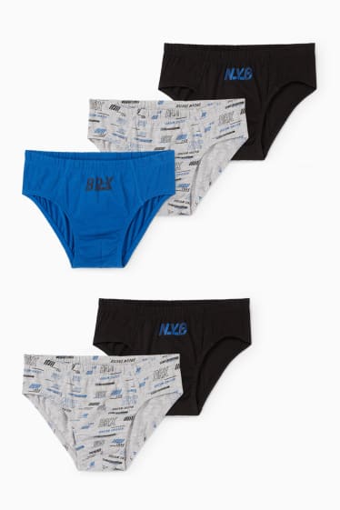 Enfants garçons - Lot de 5 - slips - bleu