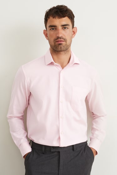 Heren - Overhemd - regular fit - cutaway - gemakkelijk te strijken - roze