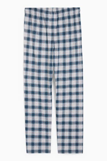 Men - Pyjama bottoms - check - light gray
