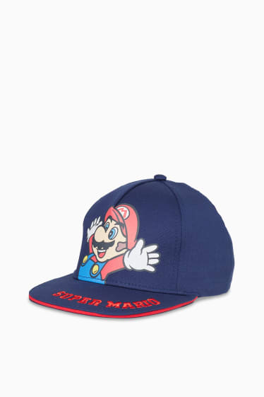 Kinder Jungen - Super Mario - Baseballcap - dunkelblau