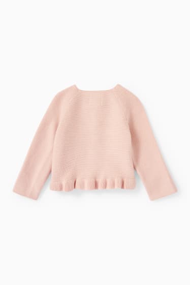 Bébés - Gilet en maille pour bébé - rose