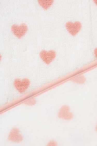 Bébés filles - Couverture en polaire pour bébé - à motif - 100 x 80 cm - blanc crème