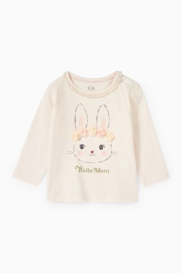 Baby Mädchen - Baby-Langarmshirt - cremeweiss