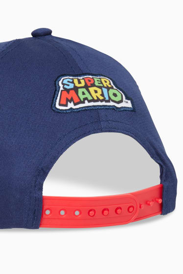 Kinder Jungen - Super Mario - Baseballcap - dunkelblau