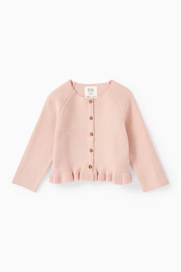 Bébés - Gilet en maille pour bébé - rose