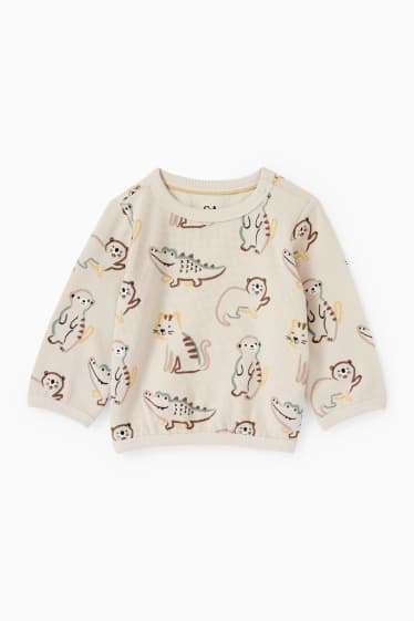 Bébés garçons - Sweat pour bébé - à motif - beige