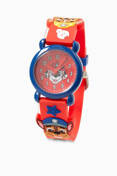 Dětské - Tlapková patrola - náramkové hodinky - červená