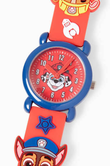 Dětské - Tlapková patrola - náramkové hodinky - červená