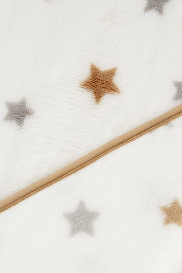 Unisexe - Couverture en polaire pour bébé - à motif - blanc crème