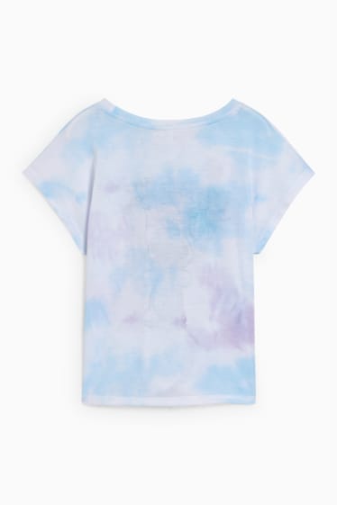 Dětské - Lilo & Stitch - tričko s krátkým rukávem s detailem uzlu - se vzorem - bílá
