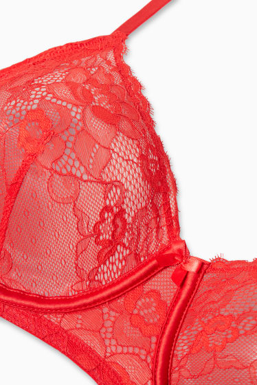 Femmes - Soutien-gorge à armature - rouge