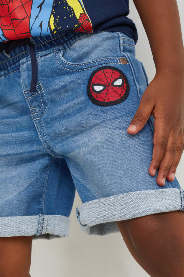 Children - Spider-Man - denim Bermuda shorts - denim-light blue