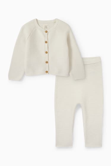 Neonate - Completo per neonati - 2 pezzi - bianco crema