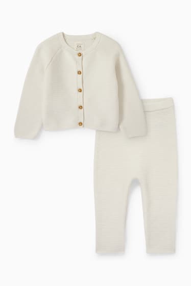 Babys - Babyoutfit - 2-delig - crème wit