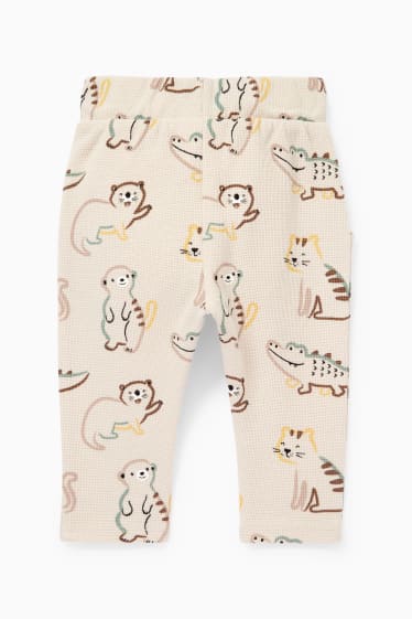 Baby Jungen - Baby-Jogginghose - gemustert - beige
