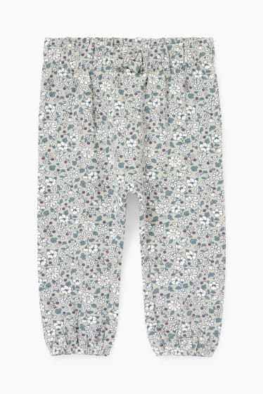 Bébés filles - Pantalon de jogging pour bébé - à fleurs - gris