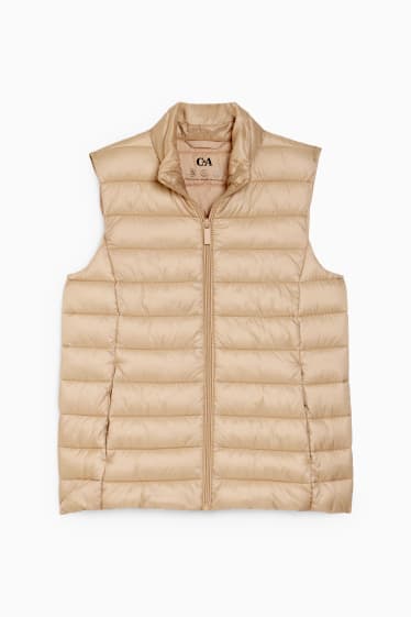 Women - Quilted gilet - light beige