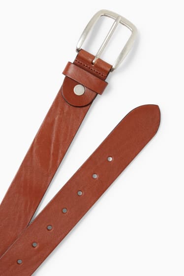 Men - Leather belt - brown