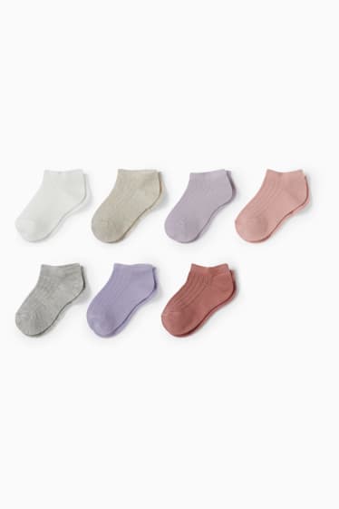 Bébés - Lot de 7 - chaussettes de sport pour bébé - marron clair