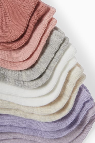 Bébés - Lot de 7 - chaussettes de sport pour bébé - marron clair