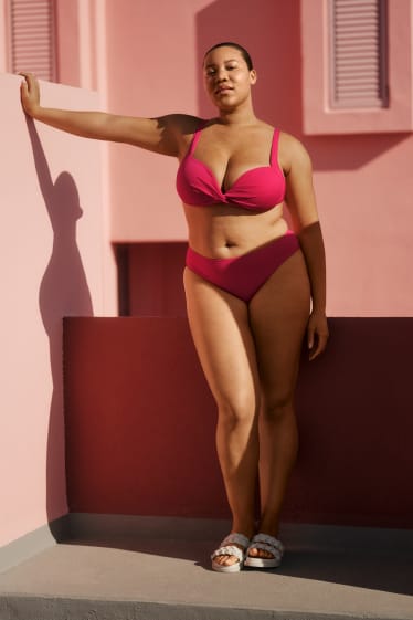 Mujer - Braguita de bikini - mid waist - LYCRA® XTRA LIFE™ - fucsia