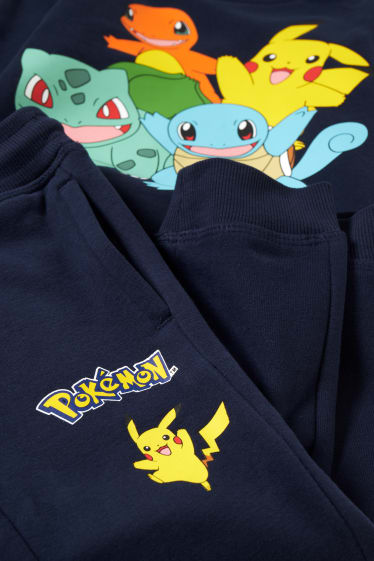 Bambini - Pokémon - set - felpa e pantaloni sportivi - 2 pezzi - blu scuro