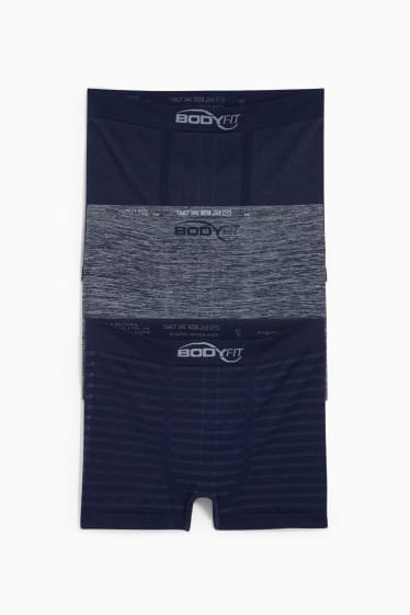 Home - Paquet de 3 - calçotets trunk - sense costures - blau fosc