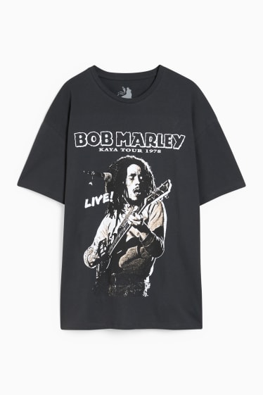 Hommes - T-shirt - Bob Marley - noir