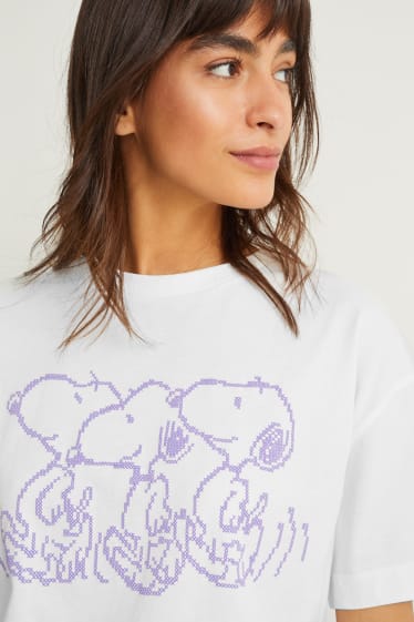 Kobiety - T-shirt - Snoopy - kremowobiały