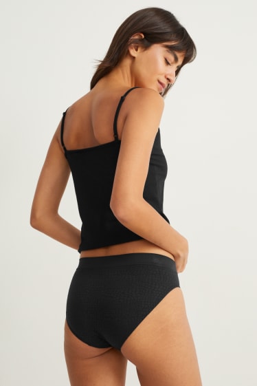 Femmes - Lot de 3 - culottes - sans coutures - noir