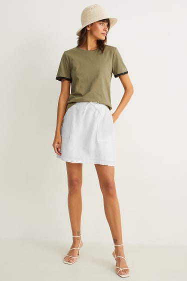 Women - Mini skirt - beige