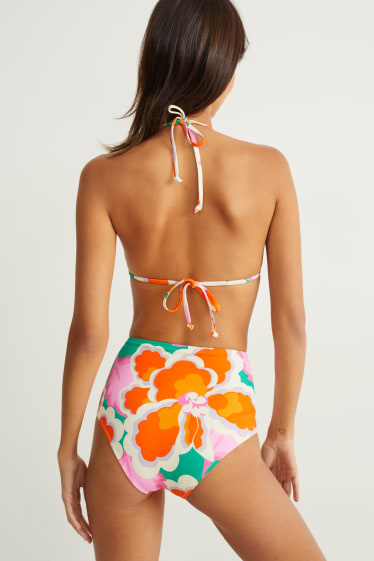 Femei - Chiloți bikini - talie înaltă - LYCRA® XTRA LIFE™ - portocaliu