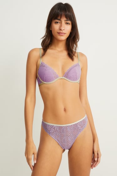 Femmes - Soutien-gorge à armature - ampliforme - violet clair