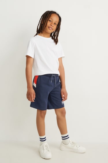Enfants - Lot de 3 - shorts en molleton - bleu foncé