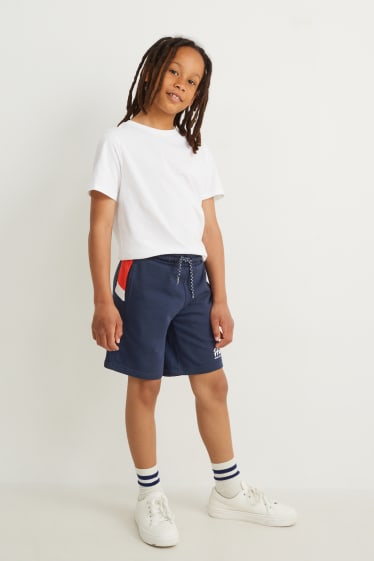 Kinderen - Set van 3 - sweatshorts - donkerblauw