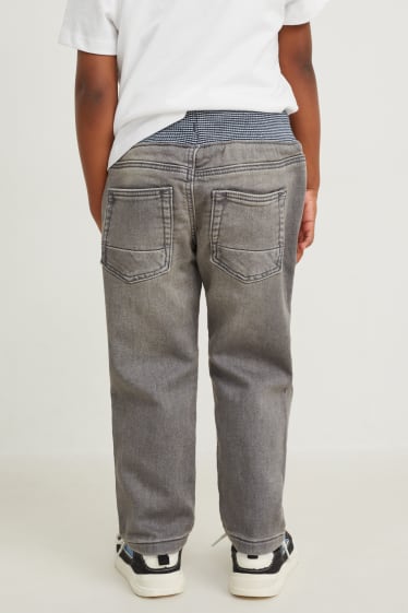 Dětské - Straight jeans - jog denim - džíny - šedé