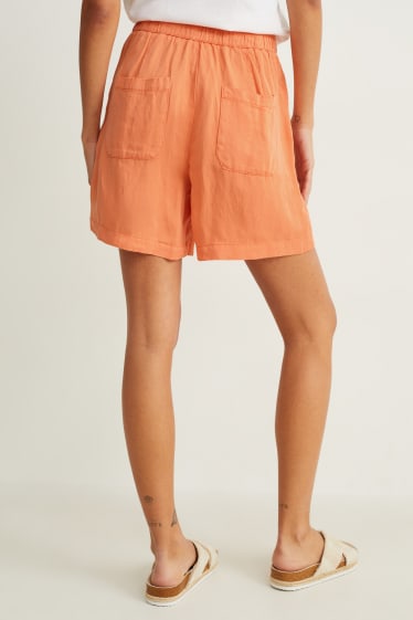 Mujer - Bermuda - high waist - naranja