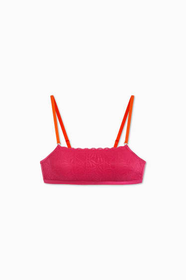 Femmes - Soutien-gorge bandeau - rose foncé