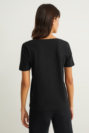 Damen - Basic-T-Shirt - schwarz