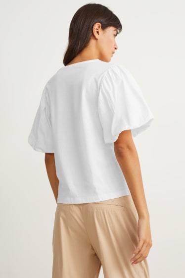 Femmes - T-shirt - blanc crème