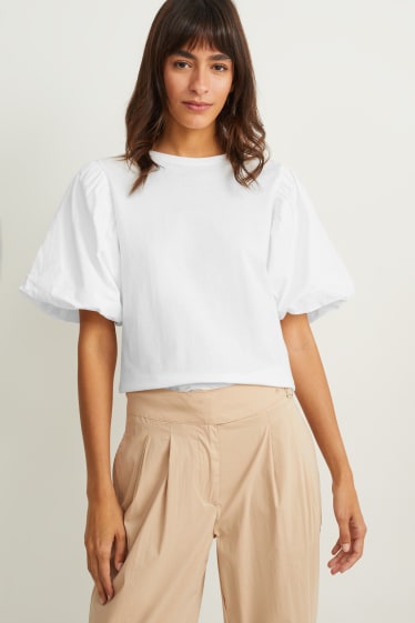Femmes - T-shirt - blanc crème