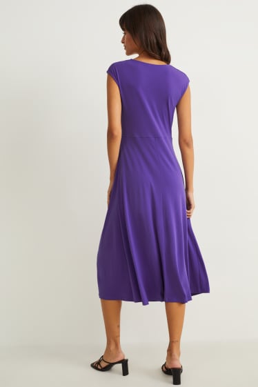 Damen - Fit & Flare Kleid - violett
