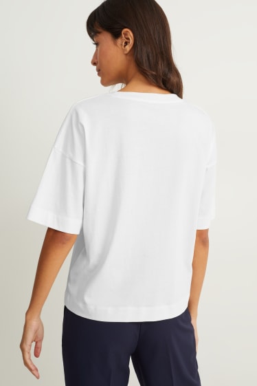 Femmes - T-shirt - blanc crème