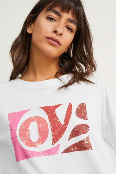 Femmes - T-shirt - blanc crème