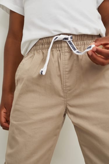 Kinder Buben - Stoffhose - beige