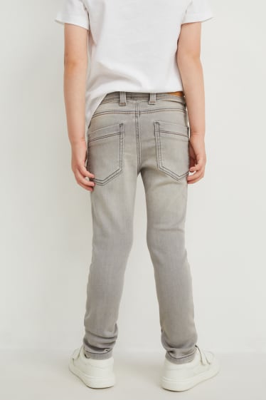 Dětské - Skinny jeans - jog denim - džíny - šedé